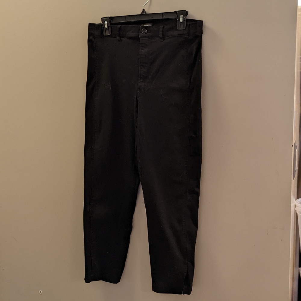 Express black slim super high rise soft jeans